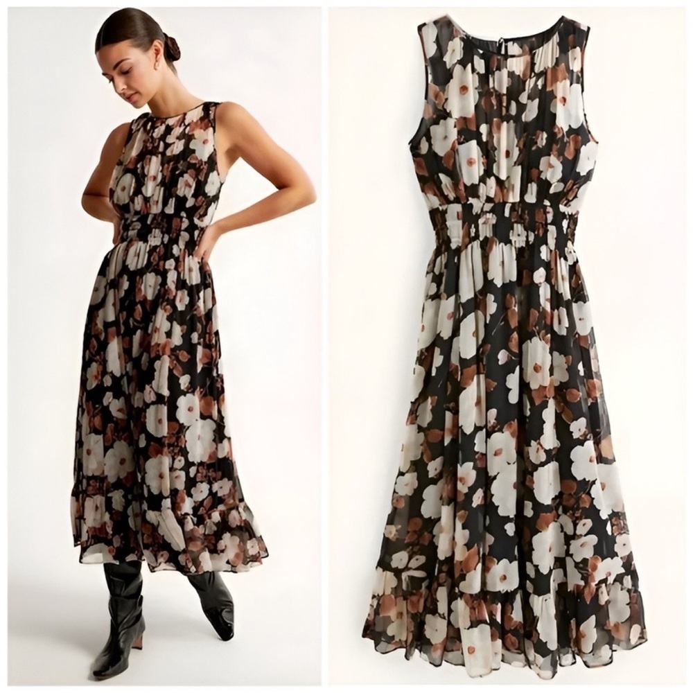 Abercrombie and Fitch Easy High Neck midi dress